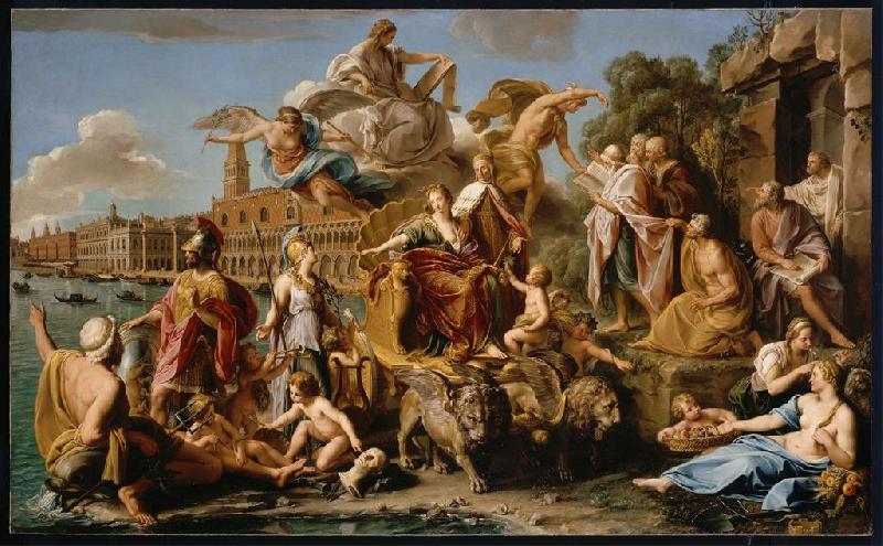Pompeo Batoni Triumph of Venice oil painting image